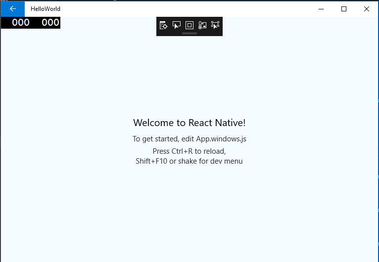 React Native App in UWP